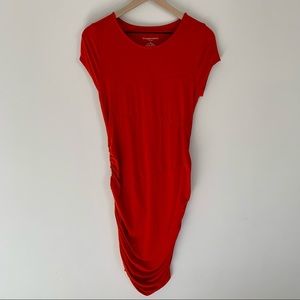 Liz Lange Maternity Orange Bodycon Dress, M